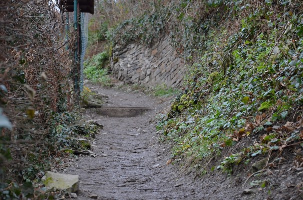 Nur nicht einschüchtern lassen - der Aufstieg zu Burg Are © entdecker-greise.de