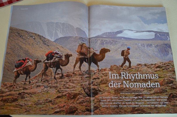 Eine Familie lebt im Rhythmus der Nomaden. Quelle: 4-seasons Magazin IV 2013, S. 8-23 entdecker-greise.de