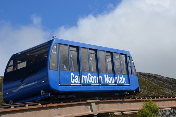 Die Schienenseilbahn Caingorm Mountain Railway - leider für Hunde verboten! ©entdecker-greise.de